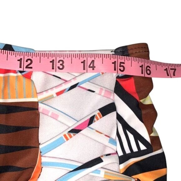 Plus Size Tribal Print Ruffle Bikini Top & Bottom Set Size 26 - Picture 11 of 14